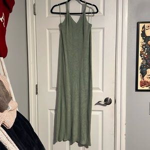 Sage green knit midi dress, size L